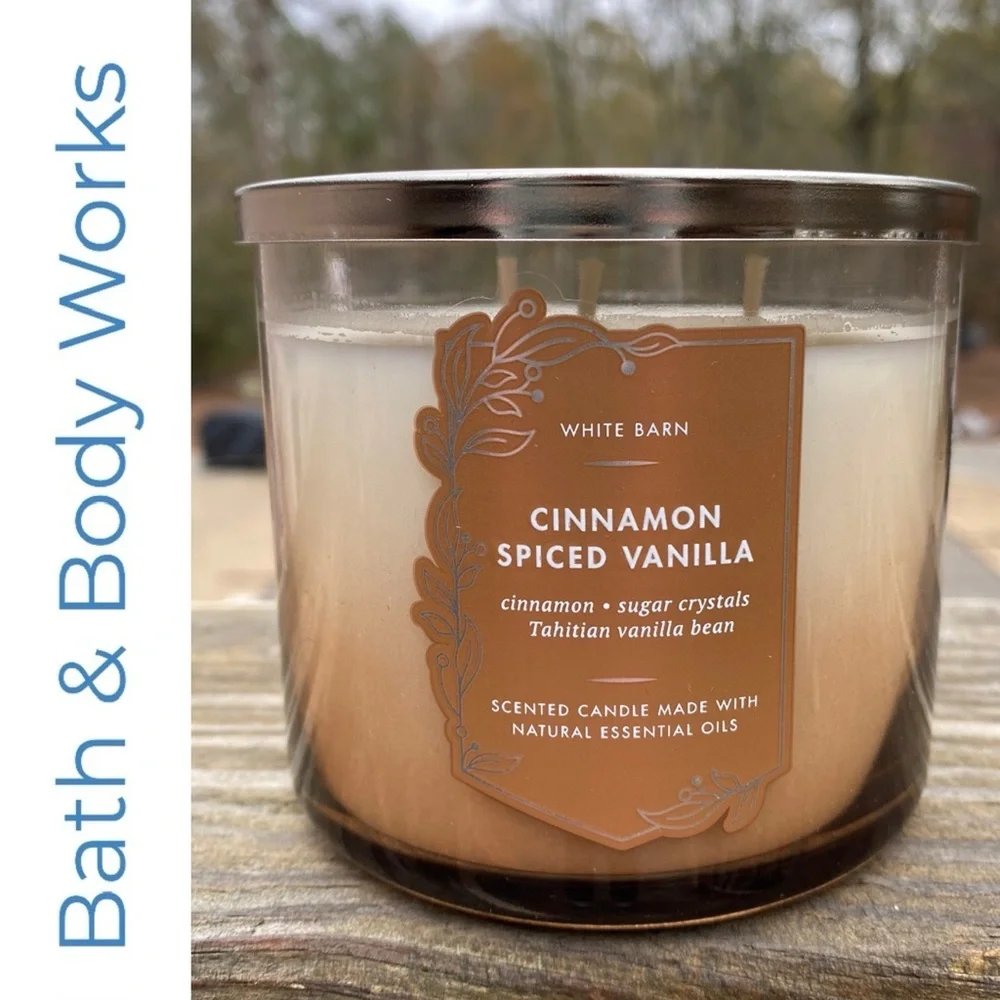 Bath & Body Works Cinnamon Spiced Vanilla 3 Wick Candle